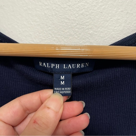 RALPH LAUREN Y2K Pima Cotton Ribbed Tank Dress Size Medium - Picture 8 of 8